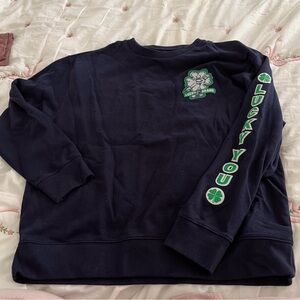 Navy Blue Men's Sweater Crewneck Lucky Brand